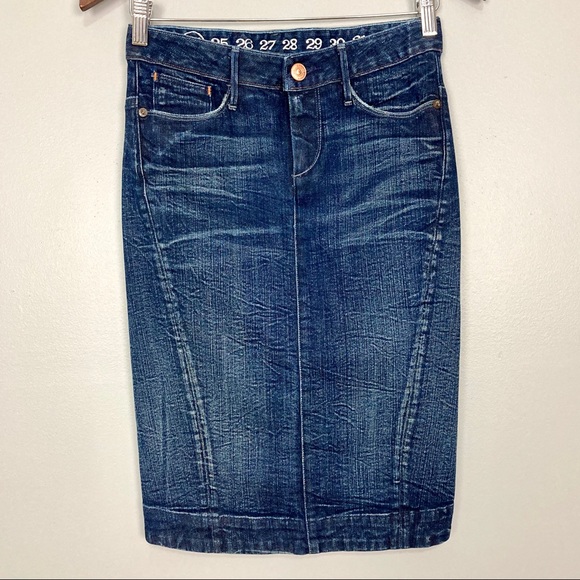 Earnest Sewn Dresses & Skirts - Earnest Sewn Charlotte Pencil Skirt Stretch Denim